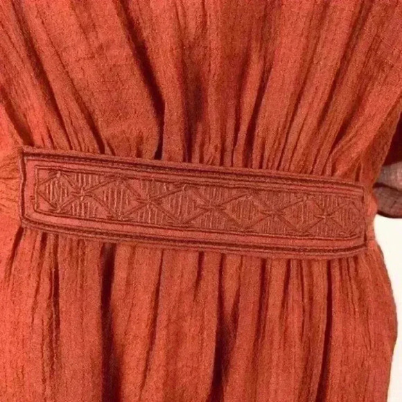 Forever 21 top sz L burnt orange lightweight boho - Picture 3 of 8